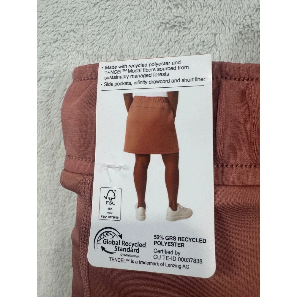 Mondetta Womens High Rise Walking Skort XXL Pink Recycled Tencel Performance New